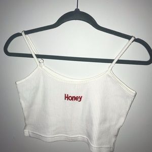 White cropped tank top